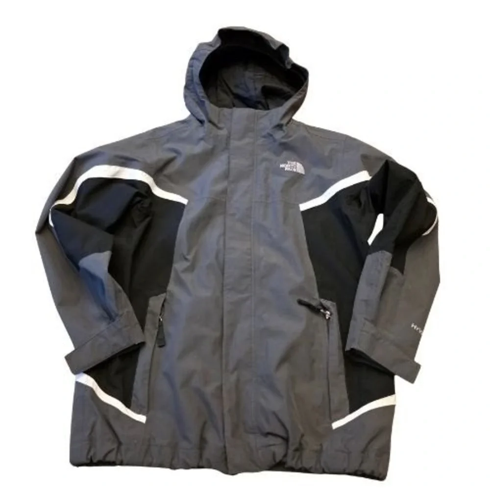The North Face Kids Black Gray Polyester Nylon Jacket‎ M 10/12